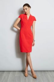 Contour Crepe Dress Elie Tahari at Elie Tahari